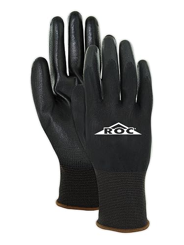 MAGID ROC Lightweight Polyurethane Palm Coated Work Gloves, 12 Pairs, BP169