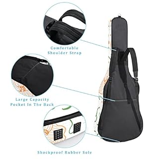 Housse de transport étanche pour guitare avec bandoulière réglable Motif ethnique Fleurs, Multicolore 05, 42.9×16.9×4.7… - Les Beatles, Paul McCartney, John Lennon, RIngo Starr, George Harrison Housse de transport étanche pour guitare avec bandoulière réglable Motif ethnique Fleurs, Multicolore 05, 42.9x16.9x4.7… – Image 3