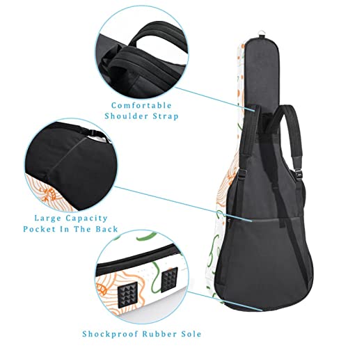 Housse de transport étanche pour guitare avec bandoulière réglable Motif ethnique Fleurs, Multicolore 05, 42.9×16.9×4.7… - Les Beatles, Paul McCartney, John Lennon, RIngo Starr, George Harrison Housse de transport étanche pour guitare avec bandoulière réglable Motif ethnique Fleurs, Multicolore 05, 42.9x16.9x4.7… – Image 4