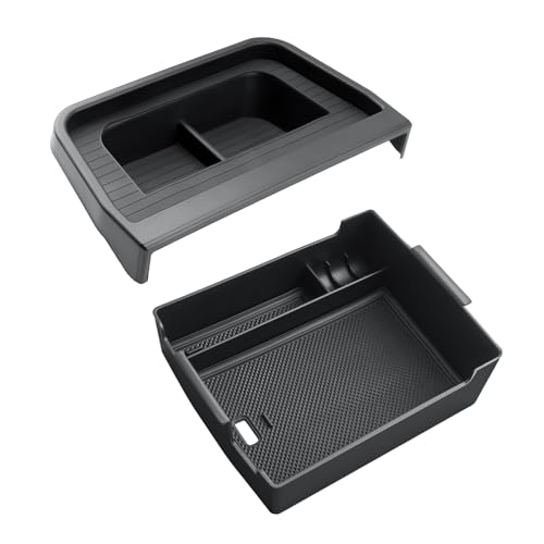 Image of CDEFG 2PCS for 2025 2026 Ford Maverick Center Console Organizer Tray, for 2025 2026 Ford Maverick Accessories Dash Screen Organizer Dashboard Behind-Screen Storage Box