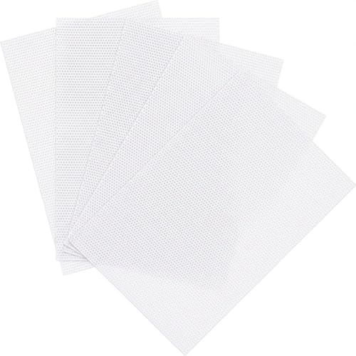 Aoserge 5 Sheets Premium White Fursuit Eyes Mesh - 0.5mm PVC Plastic Eye Mesh for Furry Cosplay Therian Masks & DIY Crafting Easy to Cut 11.8x7.87 for Custom Designs
