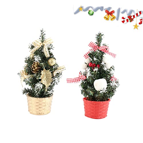 Arbre de Noël compact pour décorer une table sans encombrement lot de 2