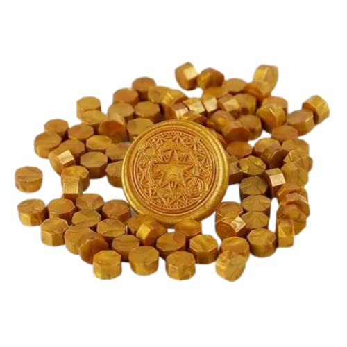 Cera para sinete, ceras para carimbo clichê, 100 peças (dourado)