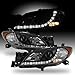 For Mazda 3 4 Doors Sedan Black Bezel DRL Daylight LED Strip Headlights Replacement Pair Left + Right