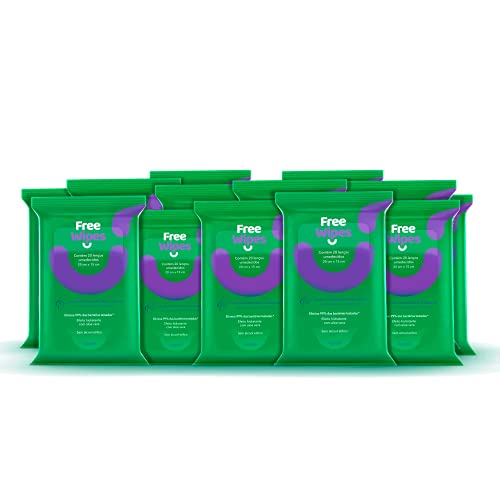 Free Wipes Lenço Umedecido Antisséptico - Pack com 12 unidades