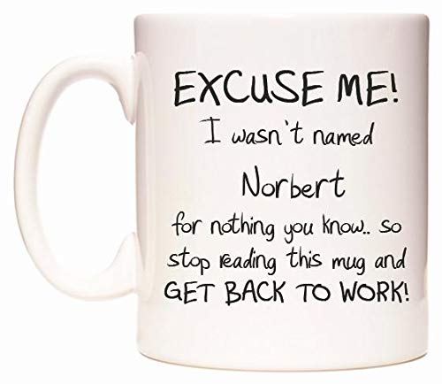 WeDoMugs Excuse ME! I Wasn't Named Norbert for Nothing You Know.. - Ceramic 11oz Coffee Tea Gift Mug Cup