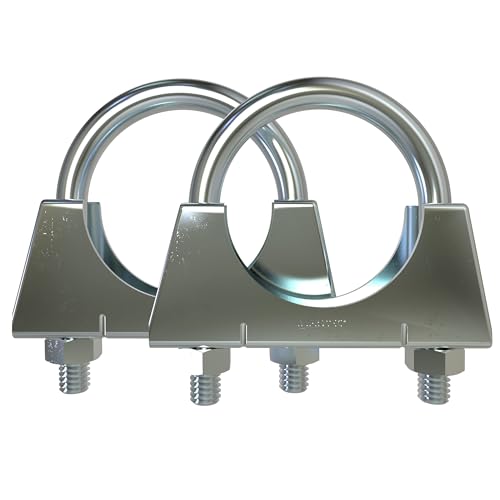 2x M8 Bügelschelle Rohrschelle Ø38-76 mm Auswahl: (2 Stück Ø 42 mm)