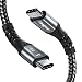 Produktbild Fasgear USB C zu Typ C Kabel, 100 W Nylon geflochtenes Schnellladekabel Powerline Kompatibel mit 2018 MacBook Air, 2018 iPad Pro, 2017/2018 MacBook Pro, Galaxy Note 10 S10, Switch (1m, Schwarz)