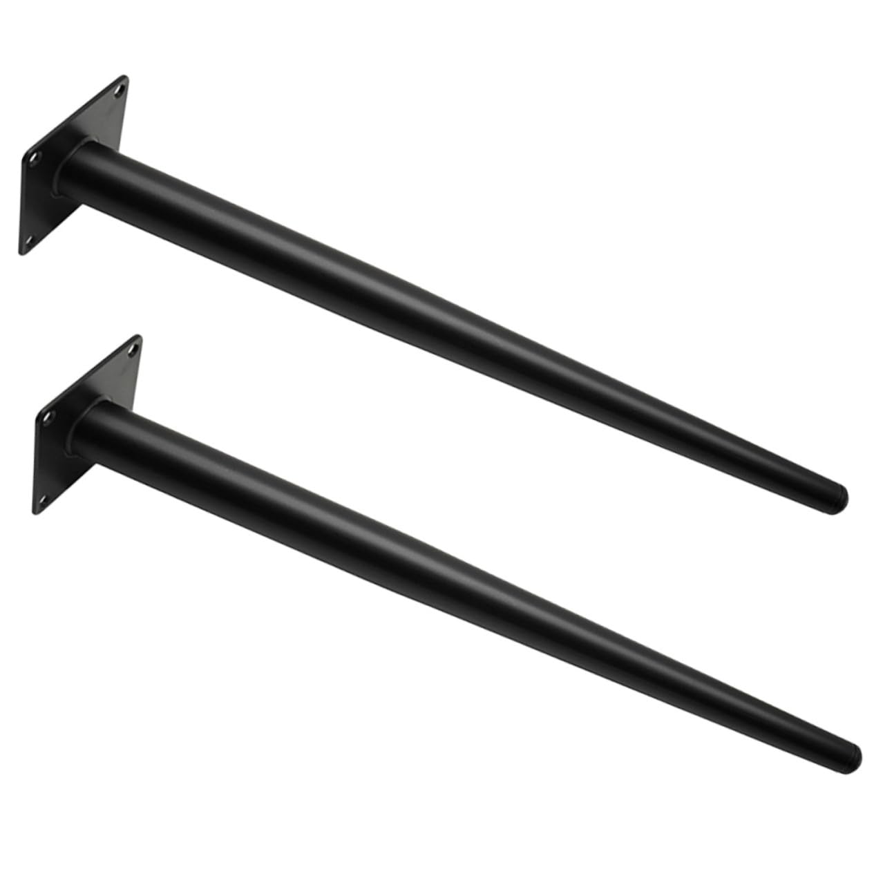 Pieds de meuble en fer noir lot de 2 pour chaise inclinés