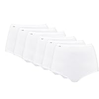 Playtex Slip Cotone Elasticizzato Pack Donna x6, Bianco