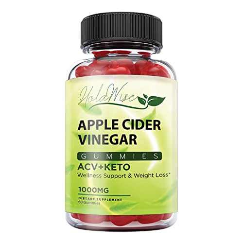 HolaWise Apple Cider Vinegar Gummies 60ct ACV Keto Gummies Support Healthy Weight Digestion Detox and Cleansing Immune Support Gut Health Ketosis Keto Start ACV