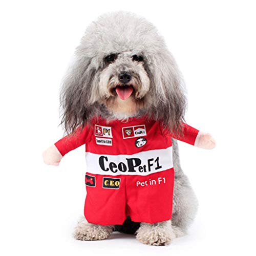 Cat Dog Costume Sports Clothes Cats Dogs F1 Racing Driver Cloth Pet Apparel Small Pets Clothing Size L #TOP3