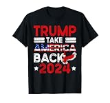 Trump 2024 Take America Back American Flag Trump 4th Of July T-Shirt