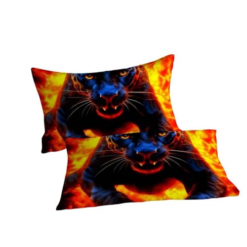 Housse de couette léopard 3D 200x200 cm avec ses taies en microfibre - 7