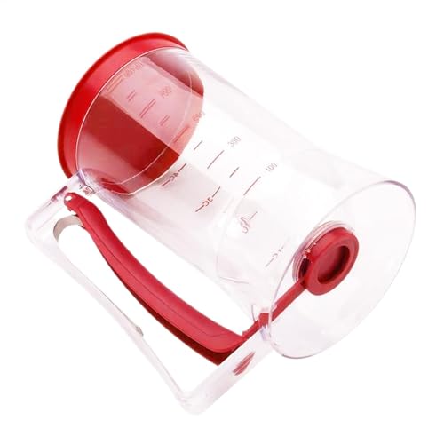 Waffle Batter Dispenser | 6.69x 7.28 x 4.33 inches Handheld Batter Pourer Dispenser | 900ml Cupcakes Batter Cup, Food-Grade Pancake Maker Separator With Measuring Label For Precise Portion Control