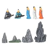 Facile à utiliser : ces accessoires sont faciles à installer et peuvent être utilisés avec divers modèles de bonsaï, améliorant l'atmosphère artistique, mini statue de jardin, figurine en pot