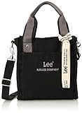 Lee arcana コットン ミニトート ２WAY 軽量 多機能 大容量 クロ 320-1301