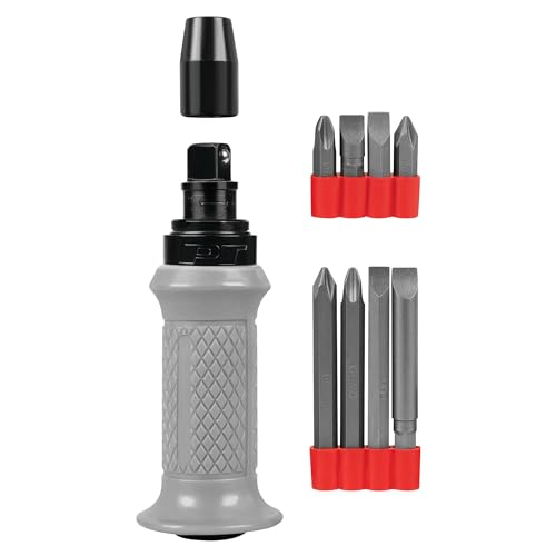 Image of Performance Tool W2504 1 /2-Inch Manual Reversible Impact Driver - Flathead 5 /16 & 3 /8 & Phillips #2 & #3 Bits For Most Common applications - Disengage Brake Caliper Screws, Rusted Fasteners or Frozen