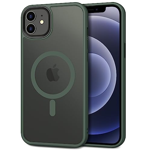 Image of CACOE Magnetic Case for iPhone 12 & iPhone 12 Pro 6.1 inch, Dark Green