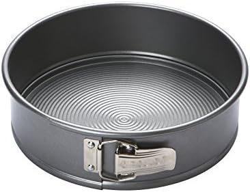 Circulon Momentum 23cm Springform Cake Tins for Baking - Non Stick Round 9 Inch Cake Tin, Grey Carbon Steel, Dishwasher Safe Bakeware