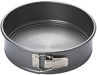 Circulon Momentum 23cm Springform Cake Tins for Baking - Non Stick Round 9 Inch Cake Tin, Grey Carbon Steel, Dishwasher Safe Bakeware