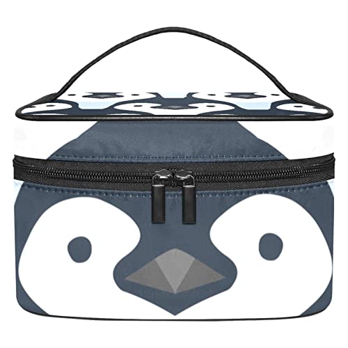 Trousse et sac à cosmétiques pingouins mignons grand format : organisateur maquillage voyage