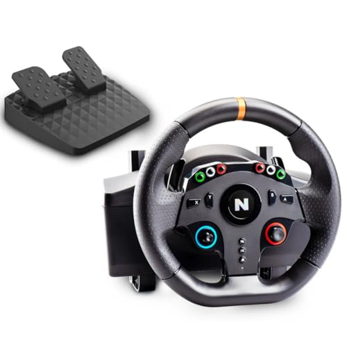 NITHO Drive Pro ONE V24 Gaming Rennlenkrad mit Pedalen, 270 Grad Spiele Lenkrad für PS4, PC, Xbox One, Xbox Series X|S und Switch, Lenkradsimulator mit Vibration - Nur für Arcade Spiele