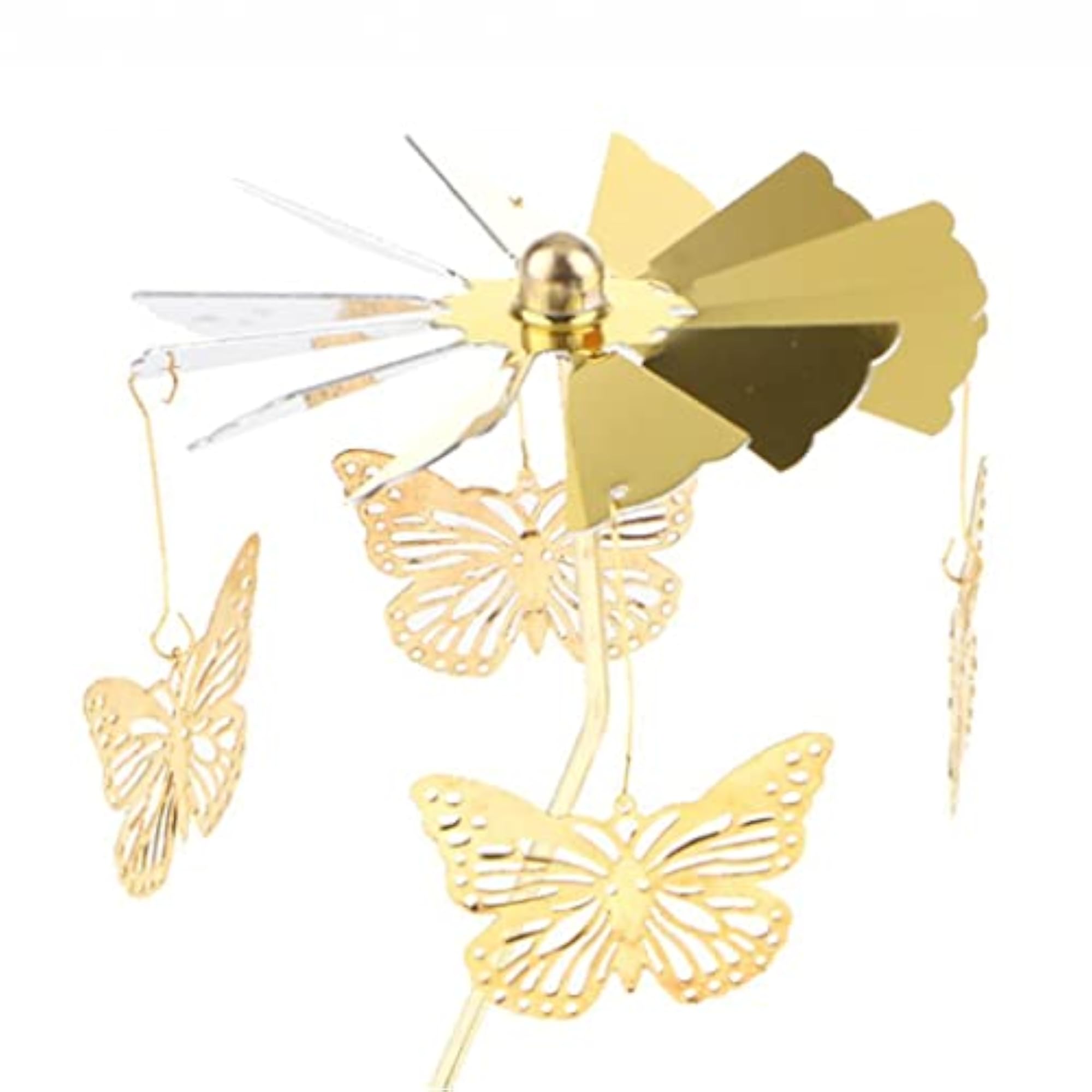 Rotating Candle Holder Stand with Butterfly Design