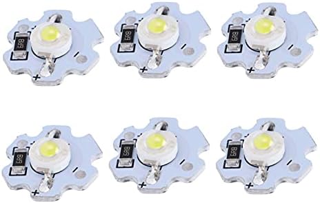 Miniatura 5 de Hyuduo Bombilla LED de chip de 1 W 5 V, cuentas de luz de 200 lm de brillo de alta potencia con placa de aluminio para reflectores, paquete de 25