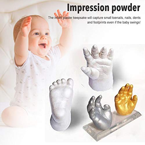 narratorbook Kit de impressão de mão e pegada para bebês 3D Lembrança Gesso Casting Kit DIY Mãos de