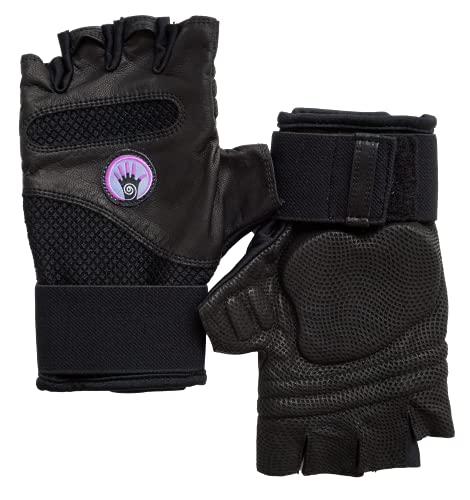 Wrist Assured Gloves Fusion Style - Gel Padded Gloves, Workout Gloves with Wrist Support, Yoga Gloves, Strength Training Gloves (Medium)