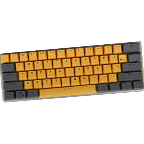 Keycaps, 61 Teclas Keycaps Backlight Bicolor Teclado Mecánico PBT Keycap para GH60 / RK61 / ALT61 / Annie/Keyboard Poker Keys (06)