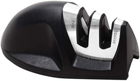 Synra Knife Sharpener with Dual sharpening slots: Polishes and hones blades to Razor Sharpness : Must-have kitchen utensil with Stylish, Ergonomic design : Secure grip and Compact for easy storage