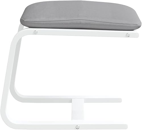 Miniatura 5 de vidaXL Reposapiés moderno, tapizado de tela duradera, marco de madera de abedul maciza, adecuado para sala de estar, oficina, sala de estar, funda