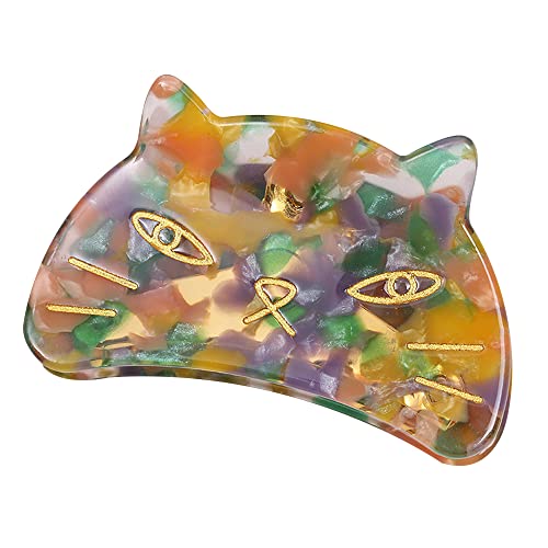 Pinzas para el cabello Cute Cat, pinzas de garra para niñas, pinzas de acetato para mujeres, S4