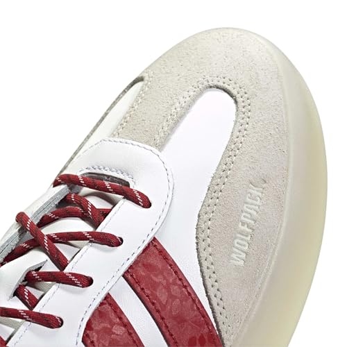 Image of adidas Men's NCAA Team Barreda Decode, White /Team Power Red /Black /North Carolina State University, 5.5