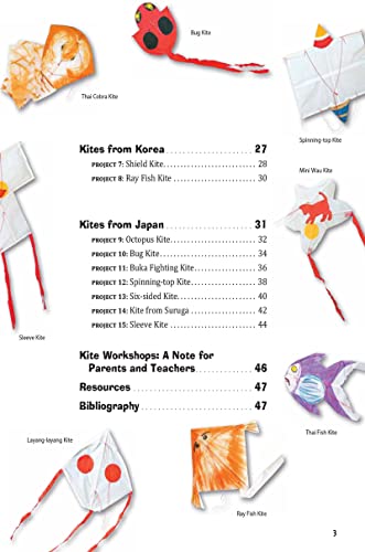Asian Kites for Kids: Make & Fly Your Own Asian Kites - Easy Step-By-Step Instructions for 15 Colorf