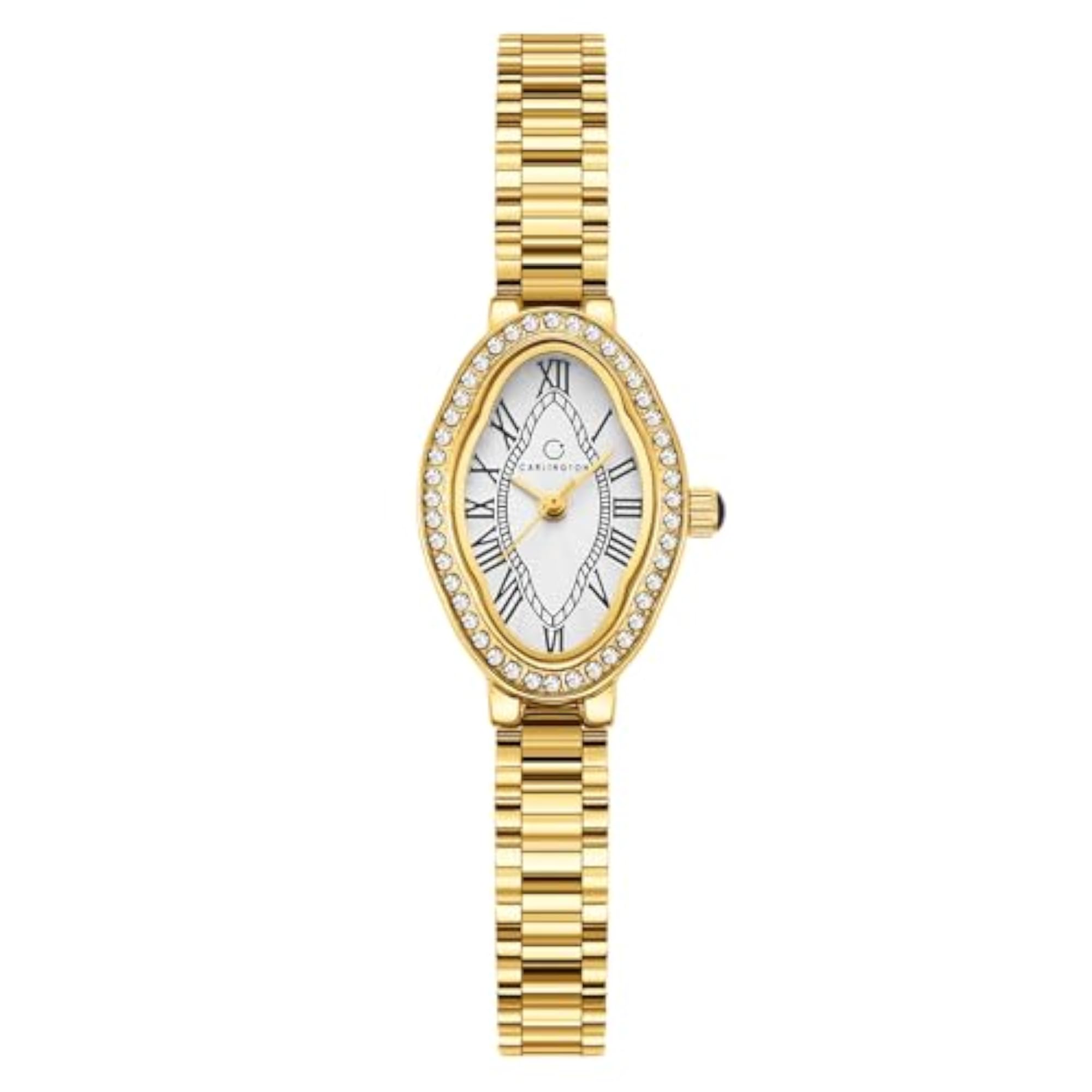 Diva Series Women's Analog Wrist Watch with Stainless Steel Chain Strap