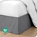 Bare Home Queen Bed Skirt - 15-Inch Tailored Drop Easy Fit - Bed Skirt for Beds - Center & Corner Pleats (Queen, Grey)