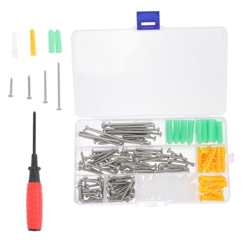 FUNOMOCYA Drywall Anchor Kit Heavy Duty Screws and Anchors Assortment for Wall Hanging Concrete Plaster 304 Stainless Steel Small Compact Size
