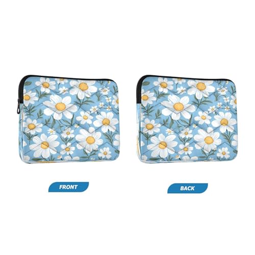 Funda para portátil 13-14 pulgadas resistente al agua Flores blancas miniatura 2