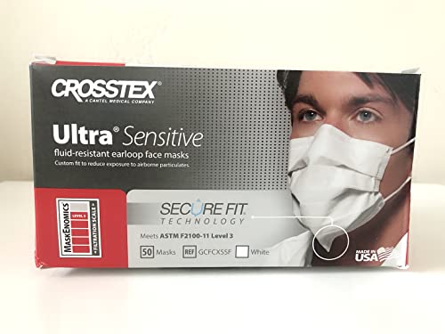 crosstex international gcfcxsf crosstex ultra sensitive earloop mask