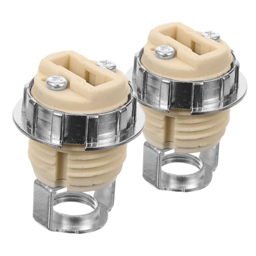 HOMSFOU Douille à Vis G9 Céramique Résistant Ce Support Métallique Haute Résistance Pour Lampe Plafond Et Applique Murale, Lot De 2 Pièces, Remplacement Solide Pour Candélabre Et Lustre