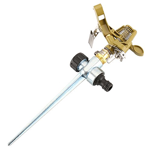 Swing Lever Sprinkler Lawn Sprinkler Circular Sprinkler Made of Metal with 360° Swivelling Sprinkler, Circular and Sector Sprinkler, Metal Lawn Sprinkler