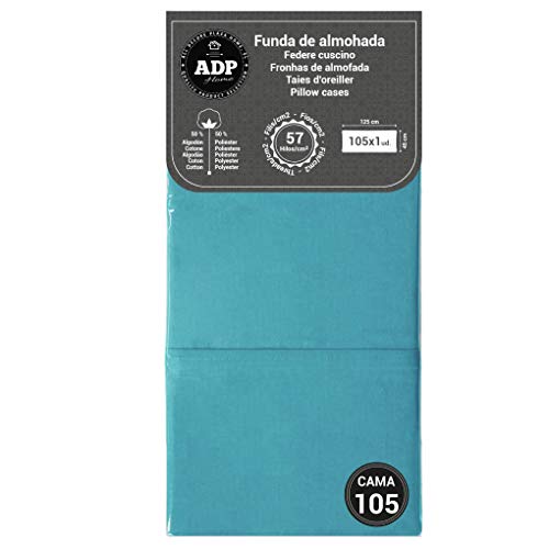 ALL DECORE PLAZA HOME S.L. ADP HOME QUALITY PRODUCT SELECTION Funda DE Almohada Lisa 144 Hilos (De 105 cm) Turquesa
