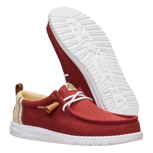 Image of HEYDUDE Men's Wally Craft Linen Slip-On Loafers | Lightweight Comfortable Shoes | Travel Ready Casual Walking Sneakers