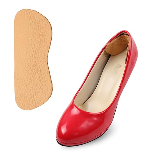 HAWILLOSCH ヒールパッド ハイヒール用 自粘式 靴の中敷き クッション 足裏サポート 滑り止め設計 軽量レザー素材 歩行時の快適性を向上