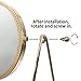 PuTwo Makeup Mirror Single Sided Vanity Mirror Vintage 360° Rotation Metal Cosmetic Mirror Round Beauty Mirror Handmade Make Up Mirror for Dresser Vanity Table Desk - Champagne Gold