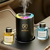 Ambientador de coche eléctrico 100ml - XL Larga duracion, intensidad regulable, ideal para viajes diarios, vacaciones y vehículos profesionales, difusor aceites esenciales (Colonia 2U)