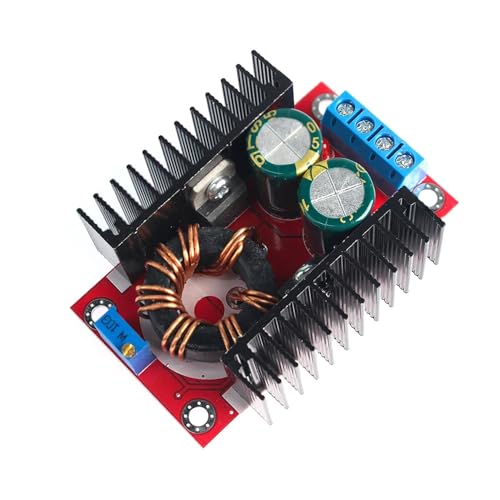 Image of amiciSmart 150W DC to DC Converter - 10A Adjustable Step-Up Boost Converter, 10~32V Input to 12~35V Output, High-Efficiency Power Supply
